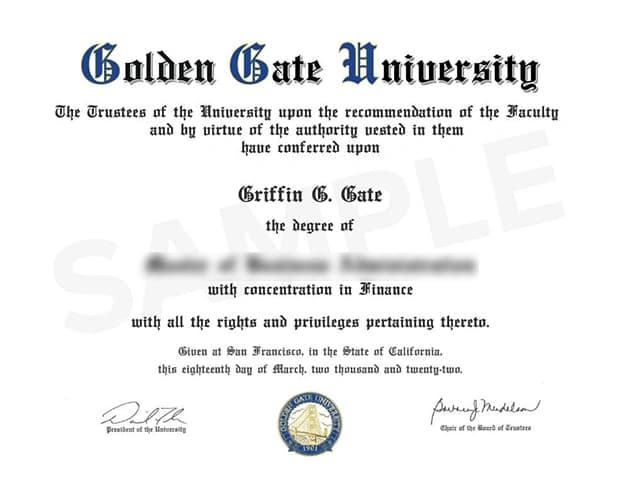 Golden Gate University Online Certificate