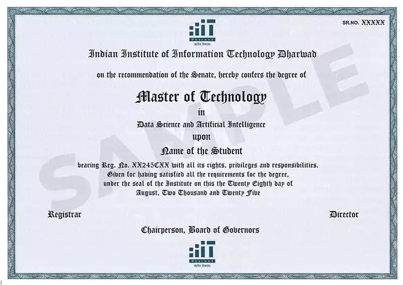IIIT Dharwad Certificate