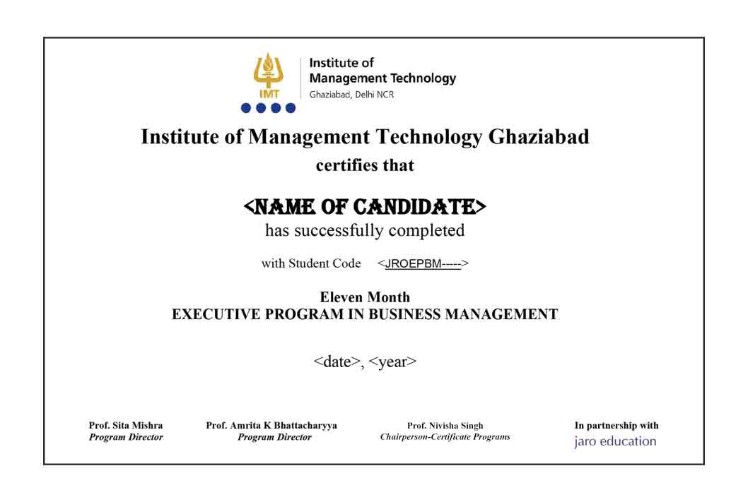 IMT CDL Online Certificate