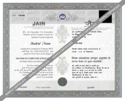 Jain University Online Certificate