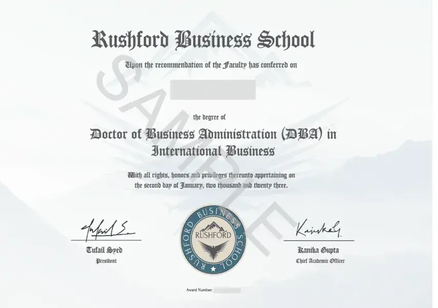 Rushford Business School Online Certificate