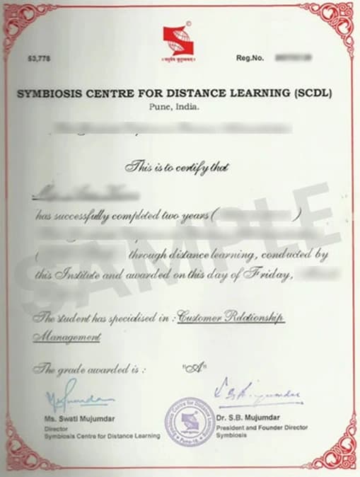 Symbiosis Centre For Distance Learning Certificate